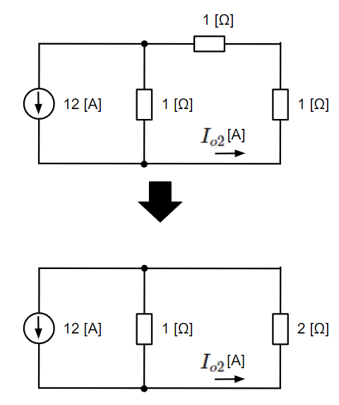 回路変形して電流を求める②